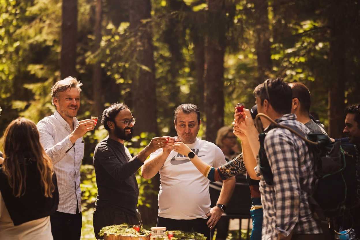 pop-up dinner on the edge of a bog in Estonia